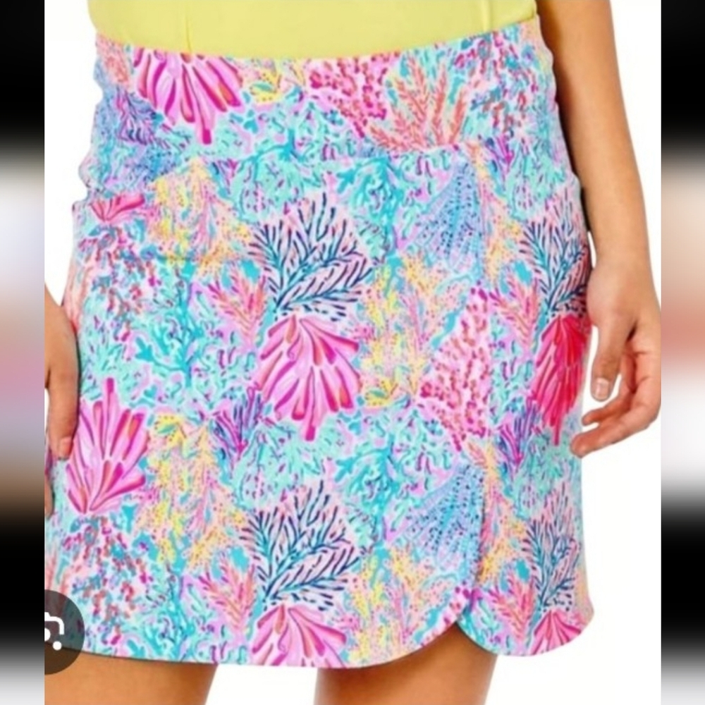Lilly Pulitzer Luxletic Monica Skort "Splashdance" print. XL 16